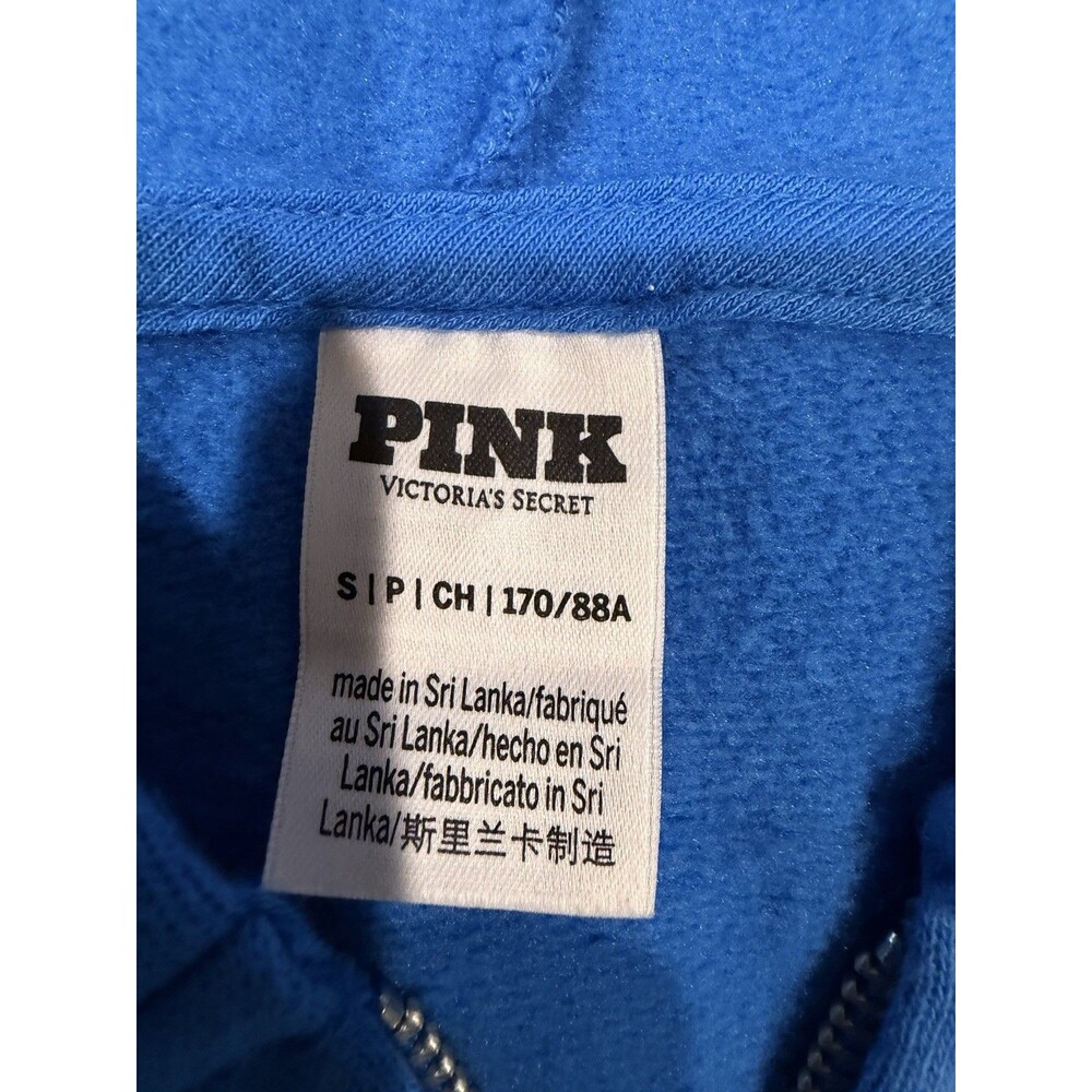 Victoria Secret PINK Blue Full Zip Hoodie XS & NWT Sweatpants Small - Picture 13 of 16